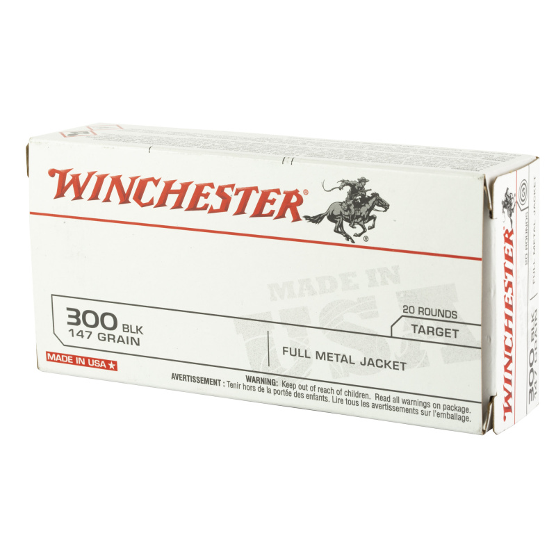 USA, 300 Blackout, 147 Grain, Full Metal Jacket, 20 Round Box USA300B147
