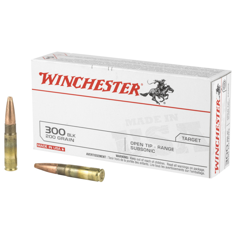 USA, 300 Blackout, 200 Grain, Full Metal Jacket Open Tip, 20 Round Box USA300BLKX
