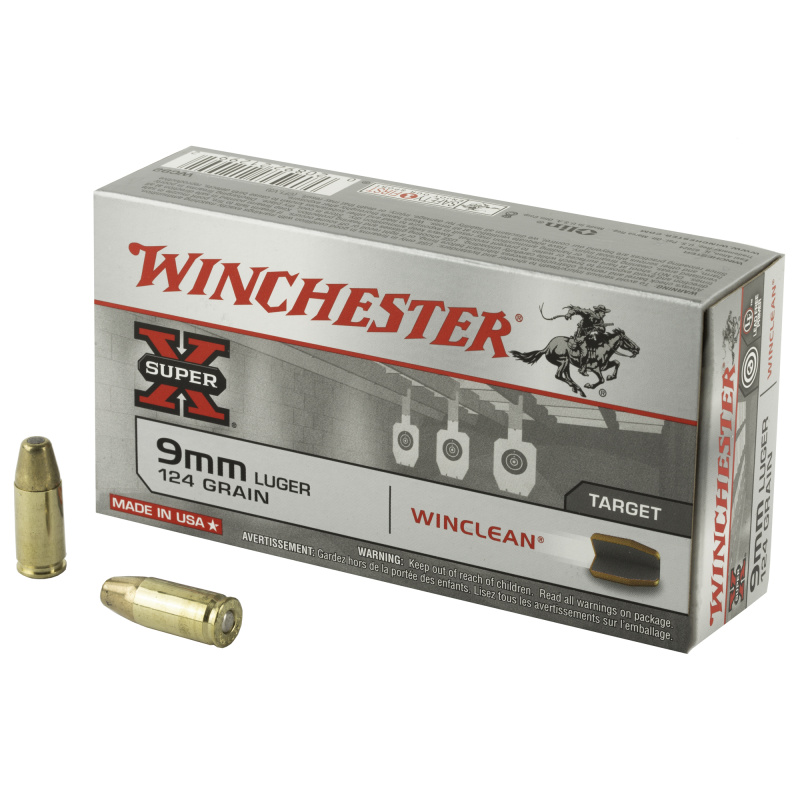 WinClean 9mm Luger 124 Grain Brass Enclosed Base