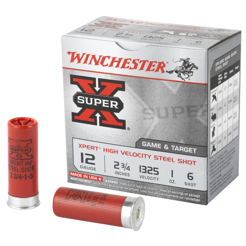 Super-X Xpert Steel Game & Target 12 Gauge 2.75 Inch 1325 FPS 1 Ounce 6 Shot