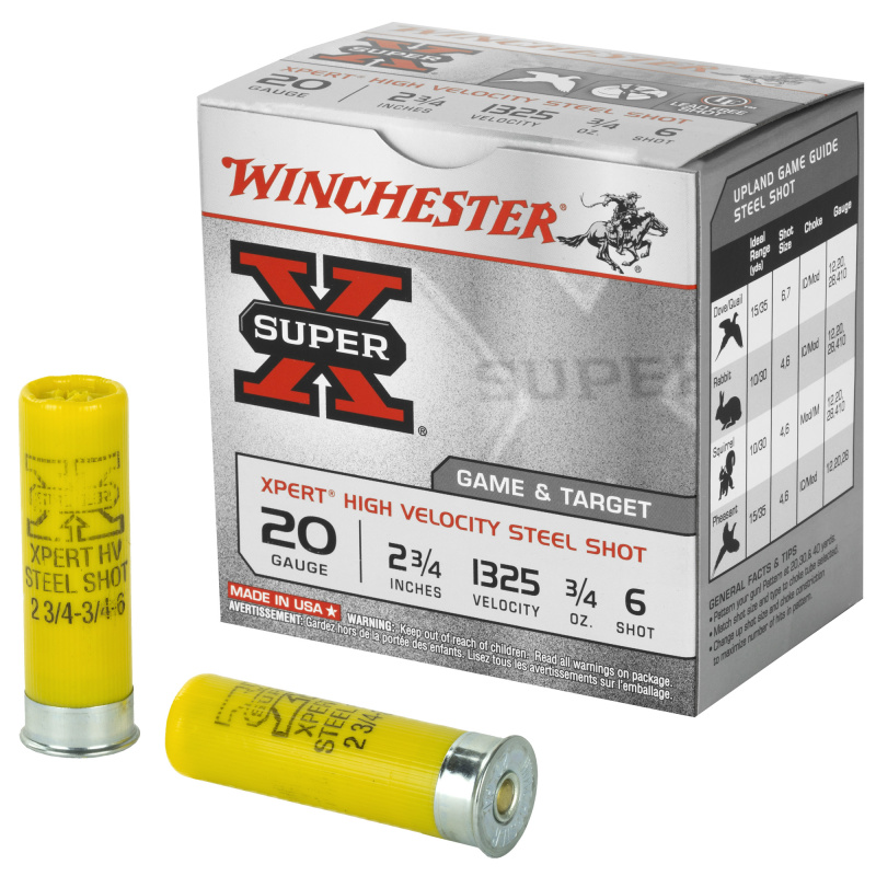 Super-X Xpert Steel Game & Target 20 Gauge 2.75 Inch 1325 FPS .75 Ounce 6 Shot