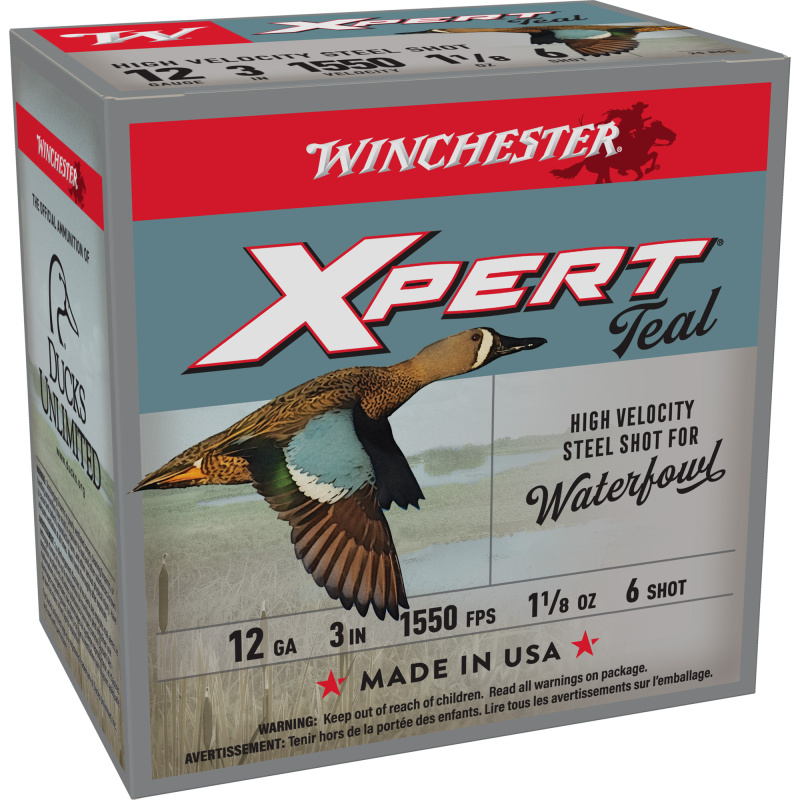 XPERT STEEL, High Velocity, 12 Gauge, 3", 1-1/8oz, Steel Shot, 25 Round Box WEX1236