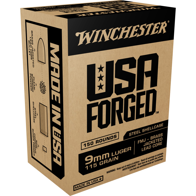 USA Forged, 9MM, 115 Grain, Full Metal Jacket, 1000 Round Case WIN9SK