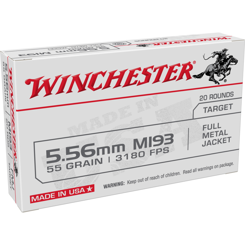 USA Lake City M193 | 5.56 NATO 55 Grain Full Metal Jacket 20 Rounds