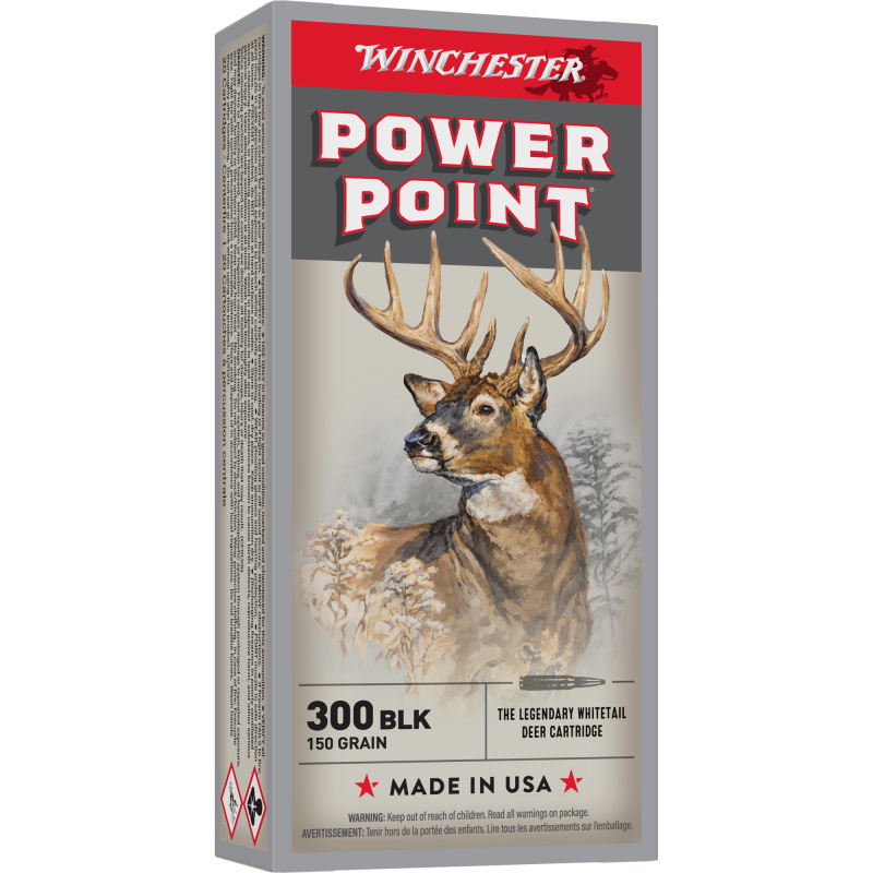 POWER-POINT, 300 Blackout, 150 Grain, Power Point Bullet, 20 Round Box X300BLK