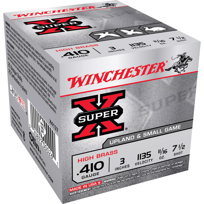 Super-X High Brass .410 Gauge 3 Inch 1135 FPS .6875 Ounce 7.5 Shot