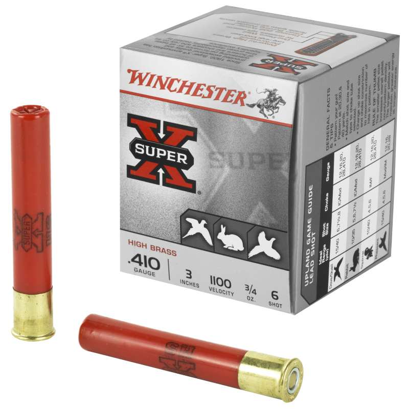 Super-X High Brass .410 Gauge 3 Inch 1100 FPS .75 Ounce 6 Shot