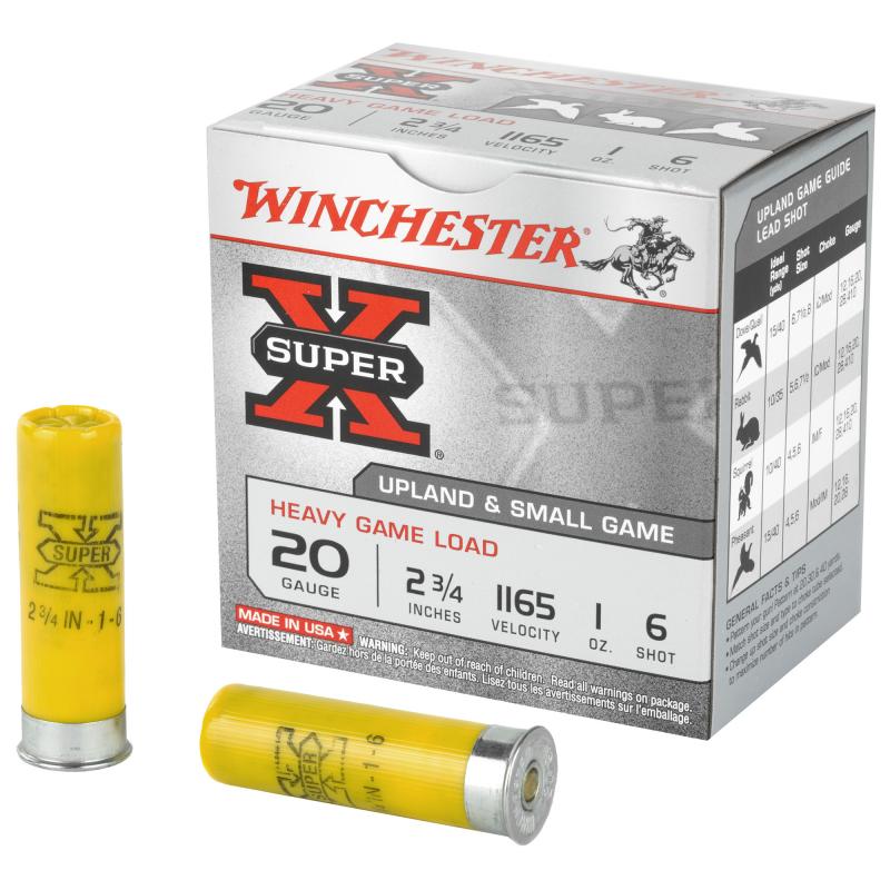 Super-X Heavy Game Load 20 Gauge 2.75 Inch 1165 FPS 1 Ounce 6 Shot