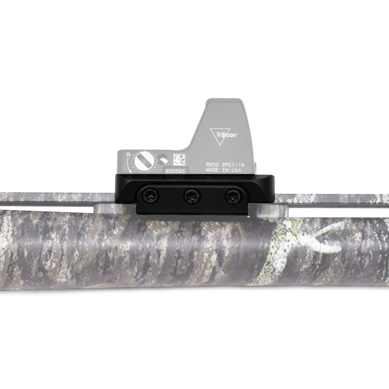 Red Dot Riser, Fits Shotgun Rib, Aluminum Construction, Anodized Finish, Black 6108M