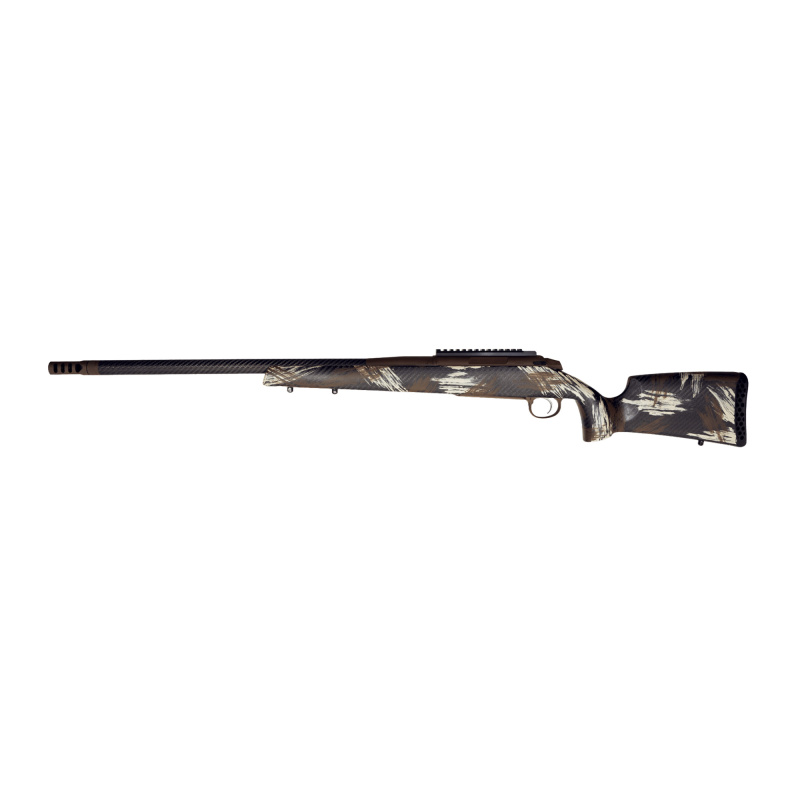 307, Alpine CT, Bolt Acton Rifle, 7MM Backcountry, 20" Threaded Barrel, Cerakote Finish, Brown with Backpack Brushed Sponge Pattern Accents, Muzzle Brake, 5 Rounds, 1 Magazine 3WACT7MMBR2B