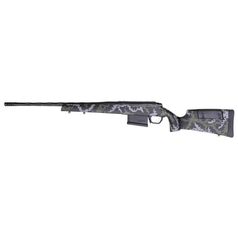 307 Range XP2, Bolt-action Rifle, 308 Winchester, 20" Threaded Barrel, 1/2X28 Thread Pitch, Cerakote Finish, Graphite Black, Green/Gray Sponge Pattern Polymer Stock, 5 Rounds, Includes 2" Muzzle Brake, Right Hand 3WRX2308NR2B