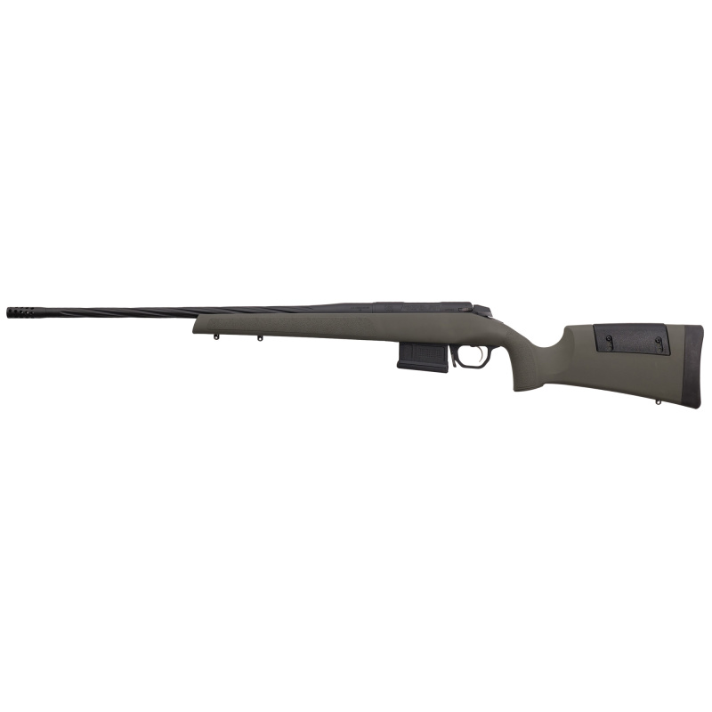 307, Range XP, Bolt Action Rifle, 30-06 Springfield, 26" Fluted Barrel, Muzzle Brake, Cerakote Finish, Graphite Black, Olive Drab Green Synthetic Stock, Adjustable Cheek Riser, 5 Rounds, 1 Magazine 3WRXP306SR6B