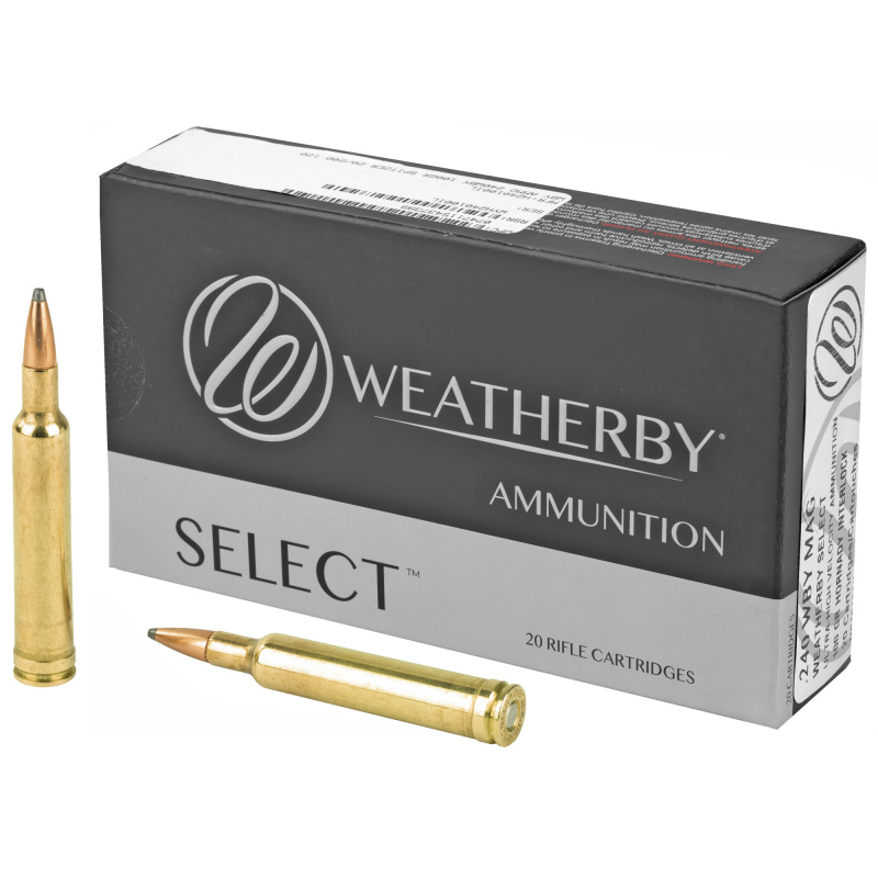 Select, 240 Weatherby Magnum, 100Gr, Spitzer, 20 Round Box H240100IL