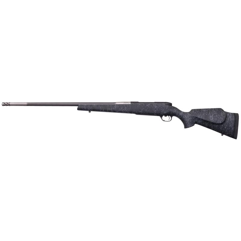 Mark V Accumark, 7MM PRC,  26" Threaded Steel Barrel, Muzzle Brake adds 2", Black Gray And Stainless, Fiberglass Stock, Right Hand, 3 Rounds MAM01N7MMPR8B