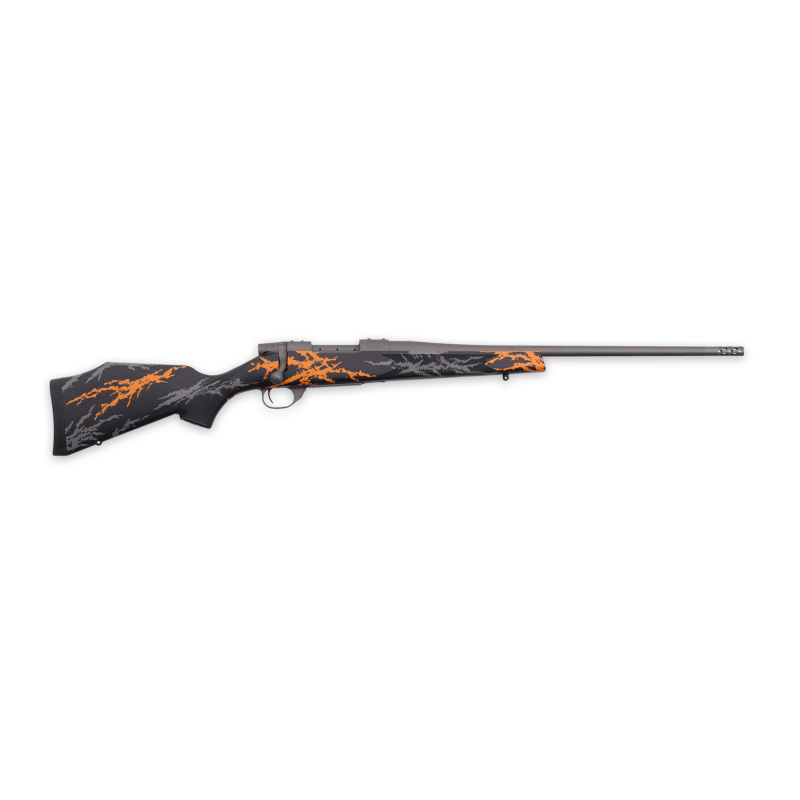 Vanguard Compact Hunter, Bolt-action Rifle, 6.5 Creedmoor, 20" Threaded Barrel, 1/2X28 Thread Pitch, Cerakote Finished Metal Parts, Tungsten, Black Polymer Stock with Orange/Grey Sponge Accents, 4 Rounds, Includes 2" Muzzle Brake, Right Hand VYH65CMR2B