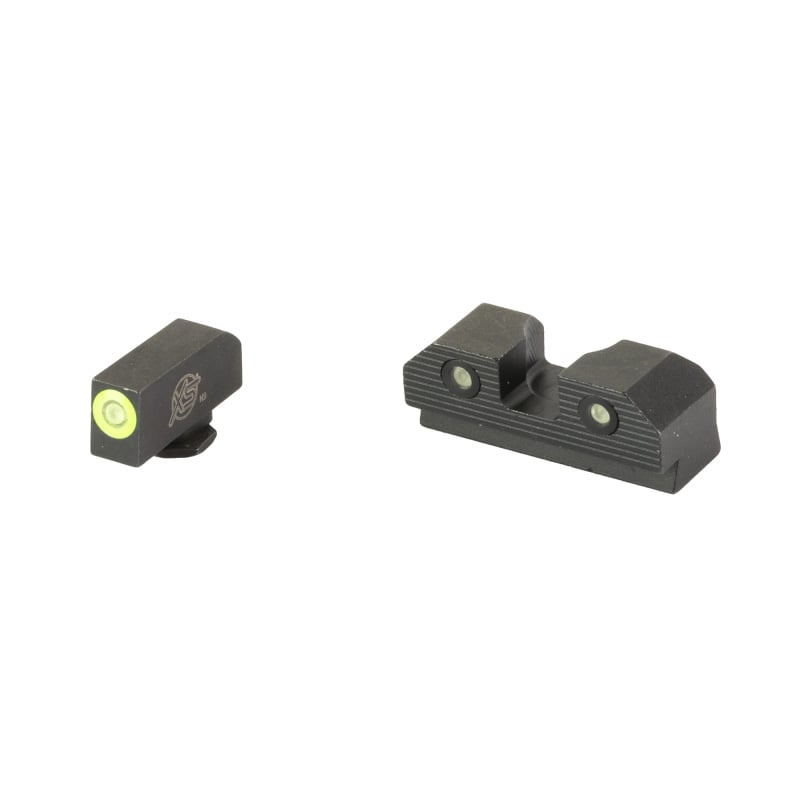 R3D 2.0, Tritium Night Sight, For Glock 17/19/22/23/24/26/27/31/32/33/34/35/36, Green Front Outline, Green Tritium Front/Rear GL-R201P-6G