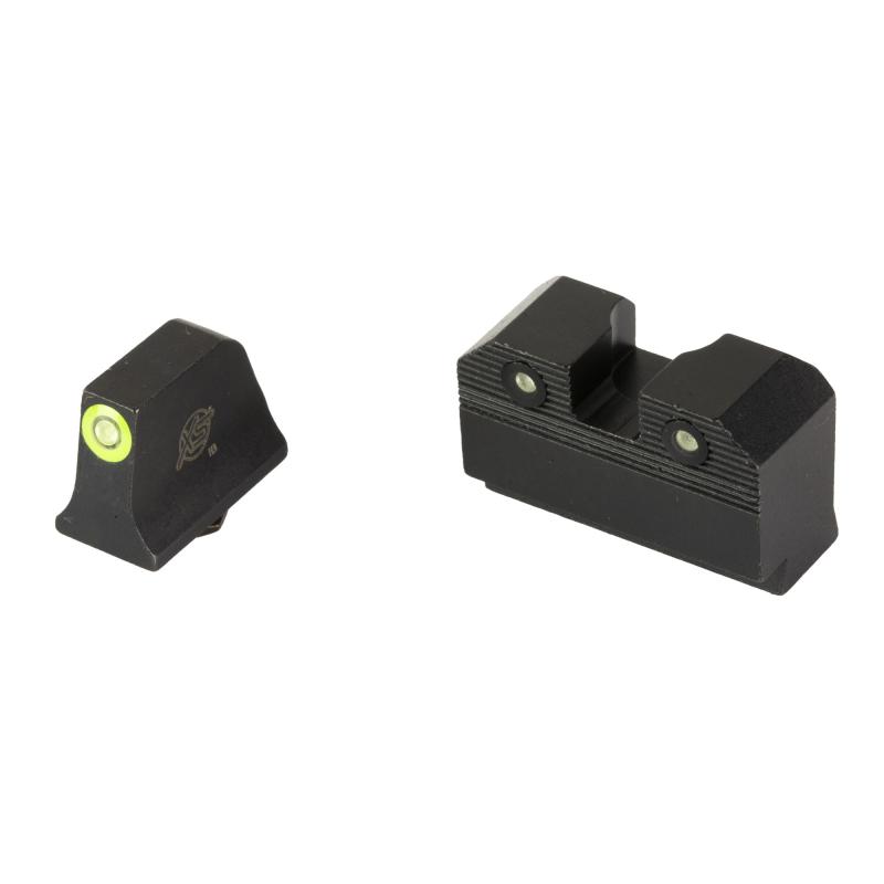 R3D 2.0, Suppressor Height Night Sight, For Glock  20/21/29/30/30S/37/41, Green Front Outline, Green Front/Rear Tritium GL-R205P-6G