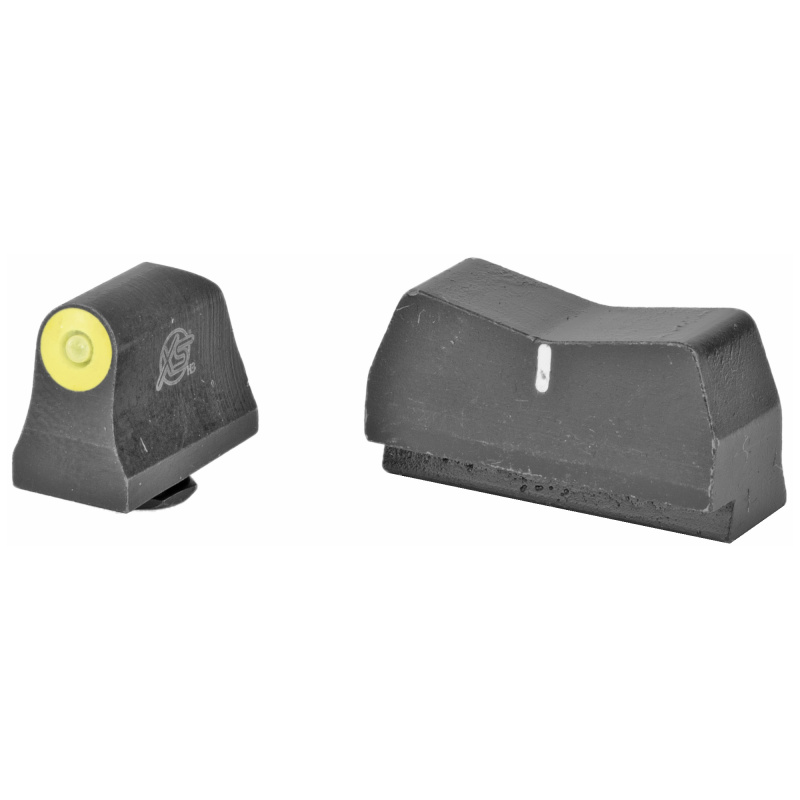 DXT2 Big Dot, Night Sights, Suppressor Height, Yellow Front Night Sight, Standard Black Rear Sight, For Glock 17,19,22,23,24,26,27,31,32,33,34,35,36,45 GL-0015P-3Y