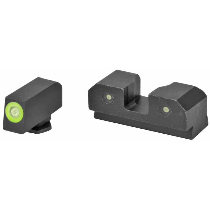 RAM Night Sights, Green Front Dot, Fits Glock 42, 43, 43X, 48, Steel/Blued GL-R014P-6G