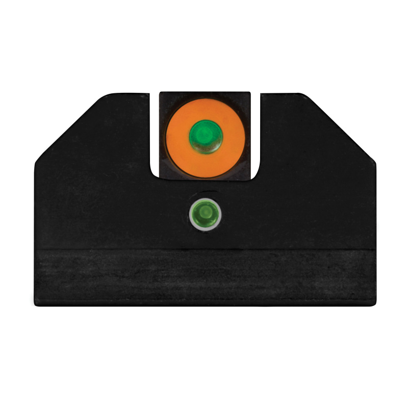 F8 Night Sight, Fits Sig Sauer Models, P225,P226,P229,P320, Springfield XD, XDm, XDs, Green with Orange Outline Front, Green Rear, Tritium Front/Rear SI-F012P-5