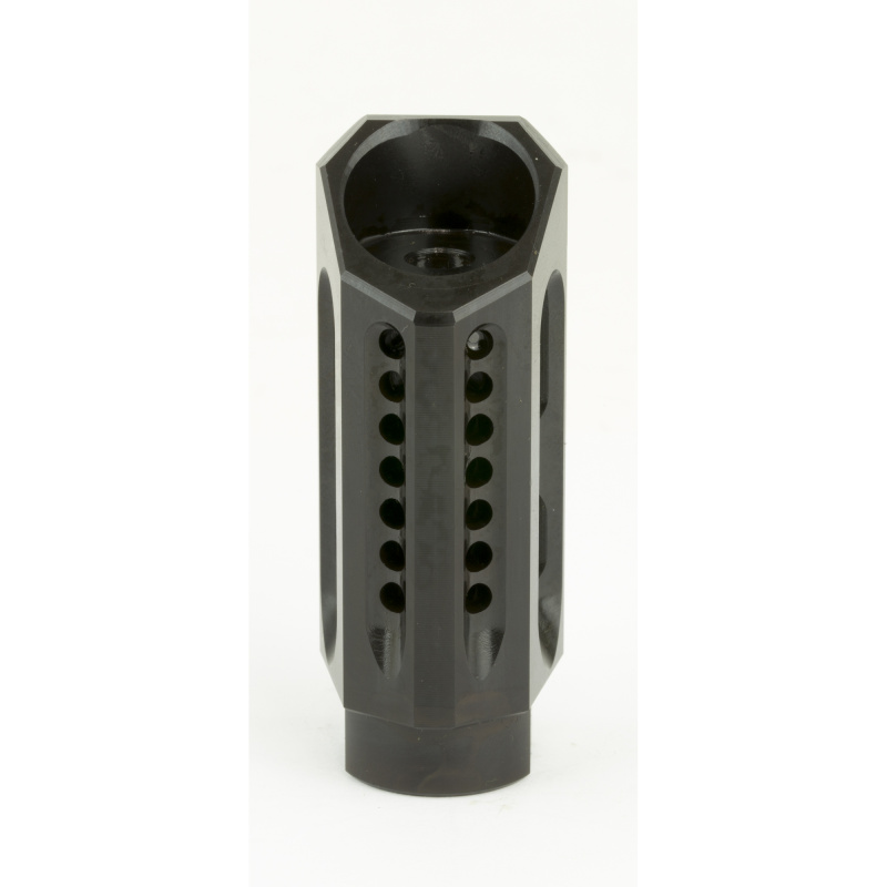 Slant Brake/Compensator, Muzzle Brake, 556NATO, Black, 1/2-28, Fits AR-15 YHM-26-MB-A