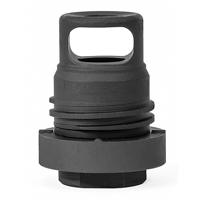 Mini QD Muzzle Brake, 9MM, 5/8"-24, Black, Includes Shim Kit YHM-3109-1MB-24A