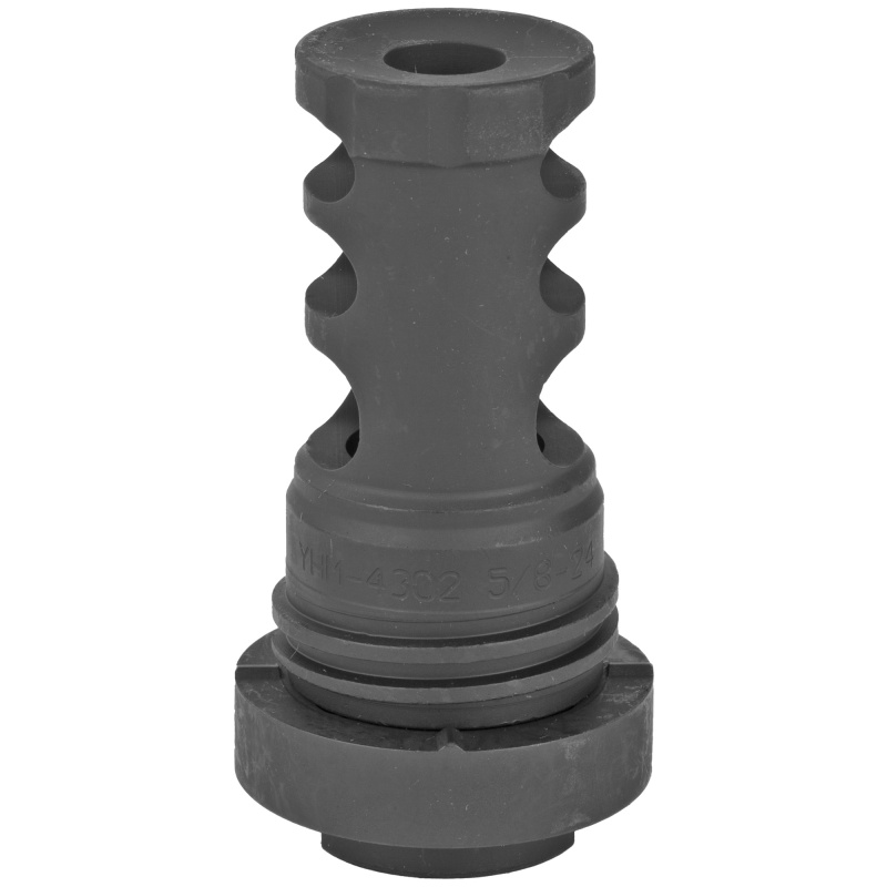 QD Muzzle Brake, 30 Caliber, 5/8X24, Black Finish YHM-4302-MB-24A