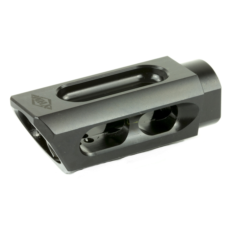 Slant Brake/Compensator, Muzzle Brake, 9MM, Black, 1/2X36, AR YHM-85-MB-A