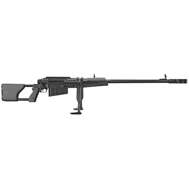 M93, Bolt Action Rifle, 50BMG, 33" Cold Hammer Forged Fluted Barrel, Black, Adjustable Bipod, Foldable Iron Sights, Optics Ready With Picatinny Rail, Muzzle Brake, 5 Rounds, Two Magazines, Right Hand SRM93050