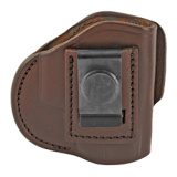 4 Way Holster, Leather Belt Holster, Right Hand, Signature Brown, Fits Glock 26 27 33 & Springfield XDS/XDE/XD9/XD40, Size 4 4WH-4-SBR-R
