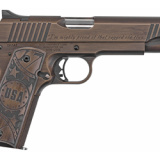 1911, Old Glory Special Edition 1911, Full Size, 45 ACP, 5" Barrel, Burnt Bronze and Black Distressed Cerakoted Stainless Steel Frame/Slide, Aluminum Engraved Grips, Custom Engraved w/ "Old Glory" and "I'm Mighty Proud of That Ragged Old Flag", Thumb Saf