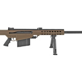 Barrett, 82A1, Semi-automatic, 50BMG, 29" Fluted Barrel, Coyote Finish, Synthetic Stock, 10Rd, Carry Case, 1 Magazine, Monopod Included 18858