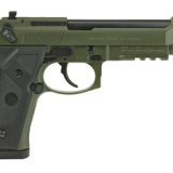 M9A3, Semi-automatic, Full Size, 9MM, 5", Alloy, Black/Green, 17Rd, 3 Mags, Ambidextrous J92M9A3M2