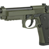 M9A3, Semi-automatic, Full Size, 9MM, 5", Alloy, Black/Green, 17Rd, 3 Mags, Ambidextrous J92M9A3M2