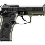 80X Cheetah, Semi-automatic Pistol, Double/Single Action, Metal Frame, Compact, 380 ACP, 3.9" Silver Barrel, Black Slide, Olive Drab Green Frame, Optics Ready, Ambidextrous Safety, Interchangeable Front Sight, 13 Rounds, 2 Magazines SPEC0713A
