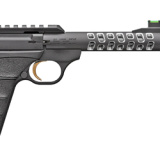 Buck Mark Vision, Semi-automatic, 22 LR, 5.875" Barrel, Threaded 1/2-28, Includes Muzzle Brake, Black Color, Anodized Finish, URX Rubber Grip, Thumb Safety, Right Hand, Adjustable Rear & Fiber Optic Front Sights, 10Rd, 2 Magazines 051561490