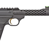 Buck Mark Plus Vision, Semi-automatic, 22 LR, 5.875" Barrel, Threaded, Compensator, Black Anodized Finish, Aluminum Frame, UFX Grip, Threaded, Thumb Safety, Adjustable Rear Sight & Fiber Optic Front Sight, 10Rd, 2 Magazines 051574490