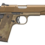 1911-22, Black Label Speed, Semi-automatic, Compact, 22 LR, 3.63" Barrel, Burnt Bronze Color, Cerakote Finish, Polymer Frame, Right Hand, A-TACS AU Camo Composite Grips, Ambidextrous Thumb Safety, White 3 Dot Sights, 10Rd 051888490