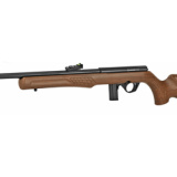 RB22, Semi-automatic Rifle, 22LR, 18" Barrel, Black Finish, Wood Stock, 10Rd, Adjustable Fiber Optic Sights RB22L1811HD5