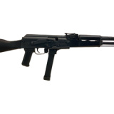 WASR-M, Semi-automatic Rifle, 9MM, 16.25" Barrel, Black, Polymer Grip, Polymer Fixed Stock, Adjustable Sights, Manual Safety, 33 Rounds, 1 Magazine, Threaded Slant Brake RI4312-N