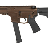 MkGs Banshee, Semi-automatic Pistol, 9mm, 5" Barrel, Aluminum Frame, Midnight Bronze Cerakote, 33Rd, CMMG RipBrace Pistol Brace, Thread Protector, Threaded 1/2-28, CMMG RML4 Hand Guard, Magpul MOE Pistol Grip, Ambi Sling Plate, Ambi Selector, Ambi Chargi
