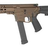 MkGs Banshee, Semi-automatic Pistol, 9mm, 5" Barrel, Aluminum Frame, Midnight Bronze Cerakote, 33Rd, CMMG RipBrace Pistol Brace, Thread Protector, Threaded 1/2-28, CMMG RML4 Hand Guard, Magpul MOE Pistol Grip, Ambi Sling Plate, Ambi Selector, Ambi Chargi