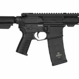 Banshee MK4, Semi-automatic Pistol, AR, 9MM, 5" Threaded Barrel, 1/2x28, CMMG Zeroed Linear Compensator, Cerakote Finish, Armor Black, M-LOK Handguard, CMMG Zeroed Polymer Grip, Pistol Tube, Manual Safety, 30 Rounds, 1 Magazine PE-94A1798-AB