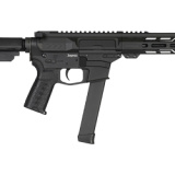 Banshee MKGs, Semi-automatic Pistol, AR, 9MM, 8" Threaded Barrel, 1/2x28, CMMG Zeroed Linear Compensator, Cerakote Finish, Armor Black, M-LOK Handguard, CMMG Zeroed Polymer Grip, Pistol Tube, Manual Safety, 33 Rounds, 1 Magazine, Accepts GLOCK Style Maga
