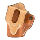 Mini Scabbard Belt Holster, Fits Glock 43, Right Hand, Tan Leather 019TA8BZ0