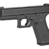 17 Gen5, Striker Fired, Full Size, 9MM, 4.49" Marksman Barrel, Polymer Frame, Matte Finish, AmeriGlo BOLD Night Sights (Orange Outline Front Sight), 17Rd, 3 Magazines, Ambidextrous Slide Stop Lever, Flared Mag Well, nDLC Finished Slide and Barrel, No Fin