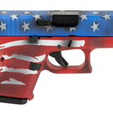27, GEN 5, Semi-automatic, Striker Fired, Sub-Compact, 40 S&W, 3.43", Red, White, Blue BattleWorn Flag, Polymer, 9 Rounds, 3 Mags, Fixed Sights, DLC PA275S204-RWBBWFL