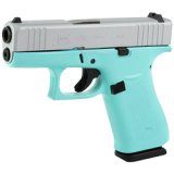 43X, Semi-automatic, Striker Fired, Sub-Compact, 9MM, 3.41" Barrel, Cerakote Finish, Robins Egg Blue Frame with Silver Slide, 10 Rounds, 2 Magazines PX4350204-REBCS