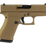 43X, Semi-automatic, Striker Fired, Sub-Compact, 9MM, 3.41", Burnt Bronze, 10 Rounds, 2 Mags, Fixed Sights, Polymer, nPVD UX4350204-BB