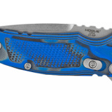 X1-Microflip, Folding Knife, 2.75", G-Mascus Blue Scales, Drop Point Blade 24153-EXLRSR